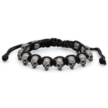 Фенечка Черепа (черная нитка) 153