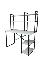 Стол письменный с настольной полкой 120х60 - белый