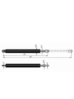 Газлифт 385 мм 1200N с проушиной М8, 1шт