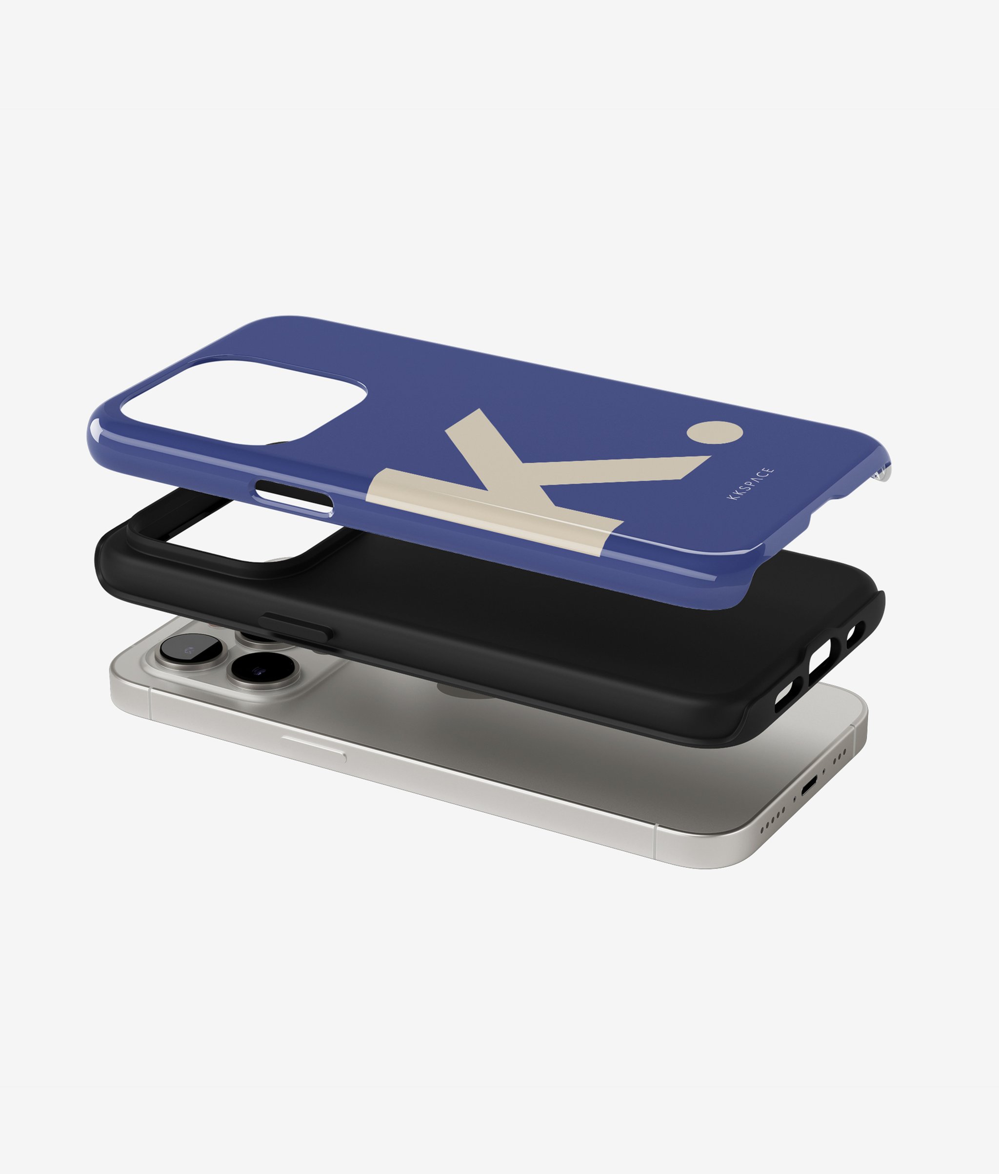 Чехол LETTERS для iPhone | Синий