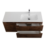 Подвесная тумба с раковиной BelBagno ETNA 120 Rovere Moro правая, ETNA-1200-2C-1A-SO-RW-R + BB1200ETL-R