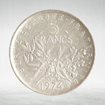 France, 5 Francs 1974 - Signature "O. Roty", VF