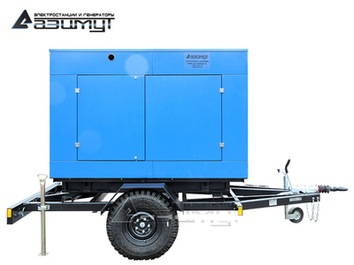 Дизельный генератор Азимут ЭД-45-Т400-1РПМ11 Azimut на шасси в капоте