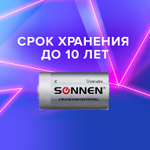 Батарейки комплект 2 шт. SONNEN Alkaline С (LR14 14А) алкалиновые блистер (6 штук в упаковке)