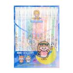 Ручка гелевая, пиши-стирай, Basir, синие чернила, серия "Знаки зодиака", цветной корпус, 12 шт