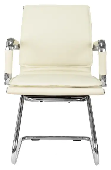 Кресло Бюрократ Ch-993-Low-V слоновая кость эко.кожа низк.спин. полозья металл хром