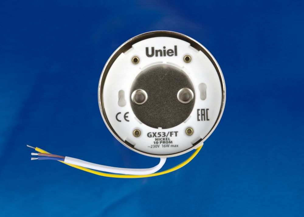 GX53/FT NICKEL 10 PROM Светильник накладной. Корпус никель. Картон. TM Uniel.