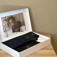 Набор полотенец Tivolyo Grant (черный) 3 предмета + ароматизатор  TIVOLYO HOME