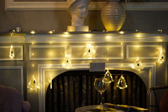 Гирлянда Бахрома "Звезды и Елки" 3*0,6м 38242