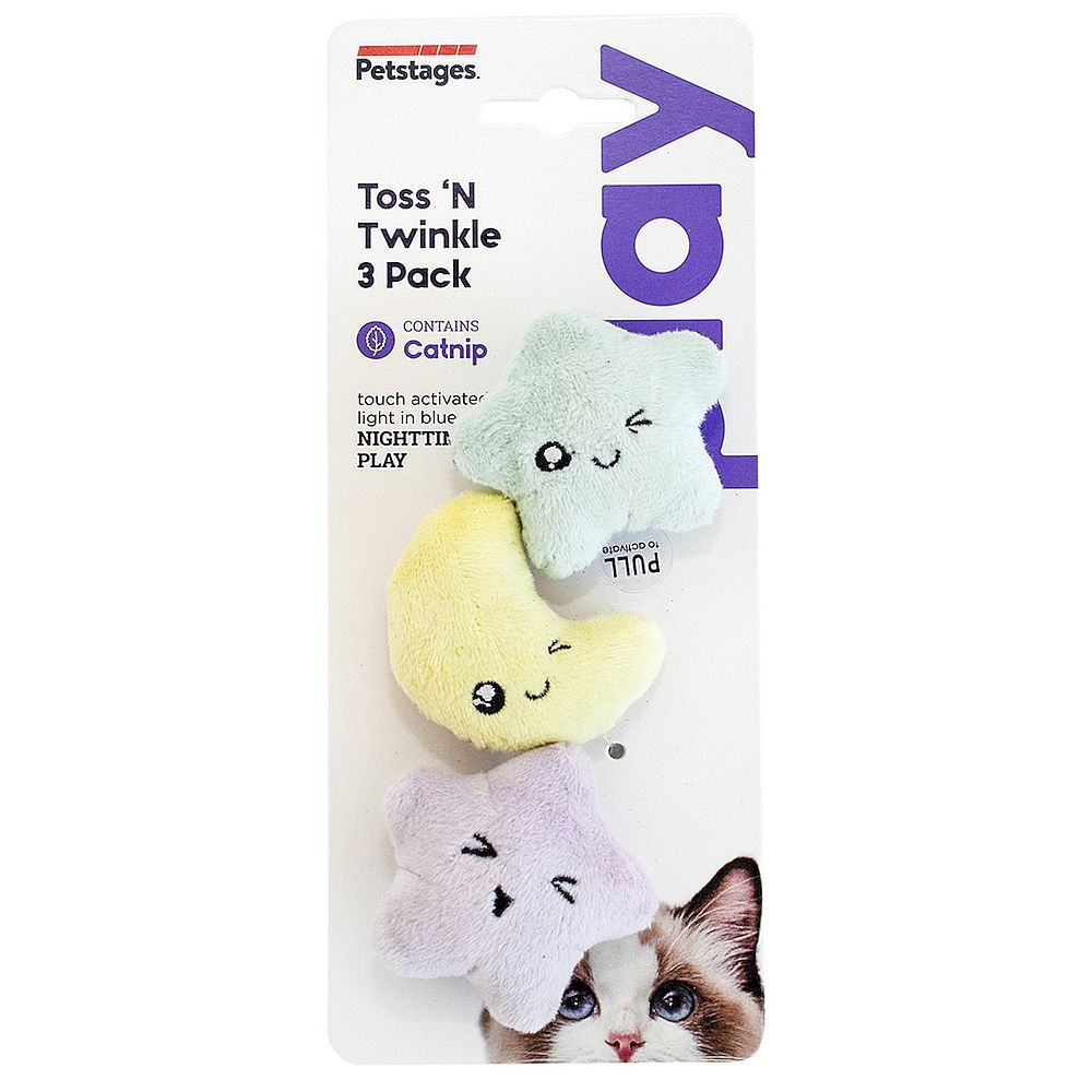 Игрушки для кошек Petstages "Звездочки и луна", 3 шт в комплекте