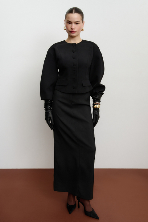 Жакет с округлым рукавом