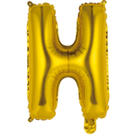 Шар фольгированный Буква Н 35 см (Золотой)
