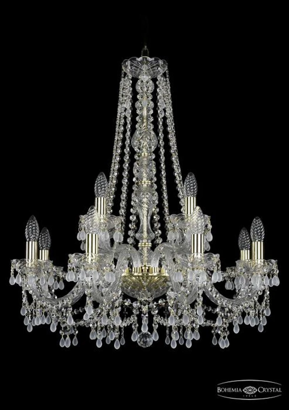 Подвесная люстра Bohemia Ivele 1410/8+4/240/h-74/G/V0300