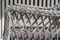 Латте, плетеное кресло из искусственного ротанга, цвет графит