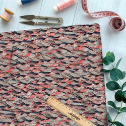 Ткань премиум интерлок полосатый мир комбинаций