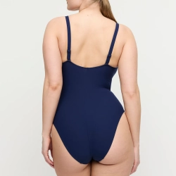 PRIMADONNA Swim Aswan Купальник с глубоким вырезом без косточек, темно-синий