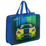 Папка на молнии с ручками ЮНЛАНДИЯ А4, 1 отделение, пластик, 80 мм, "Neon car", 272160