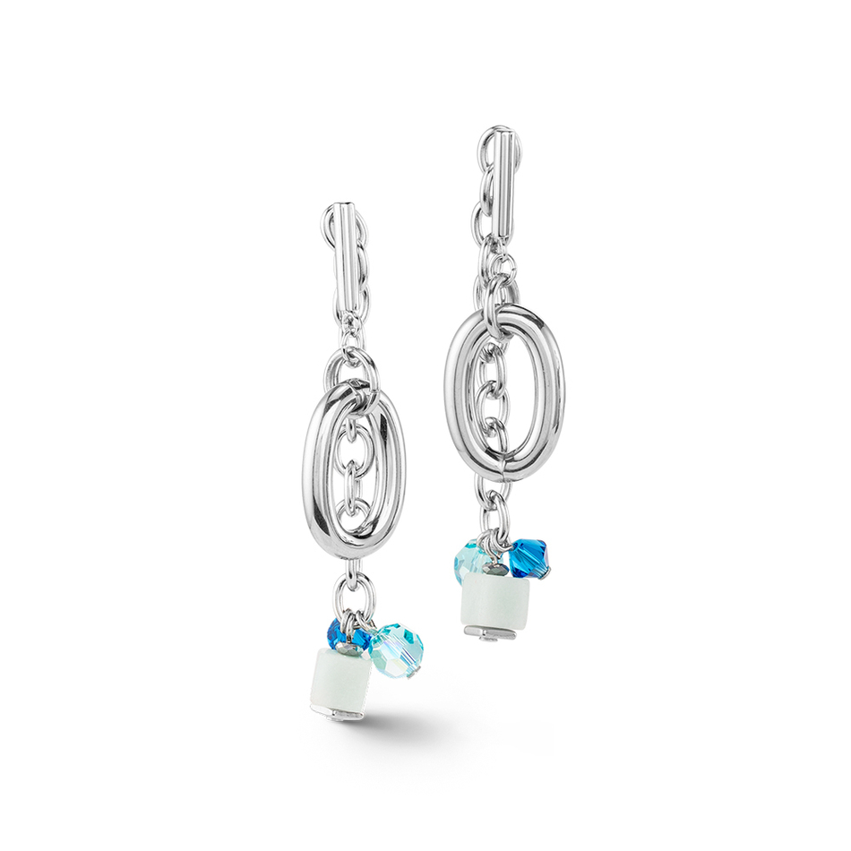 Серьги Coeur de Lion Blue-Silver 4521/21-0717
