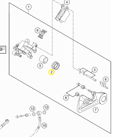 Комплектующие заднего суппорта