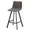 Полубарный стул Netro 66 см, серый на черных металлических ножках | Купить в Hallberg.ru