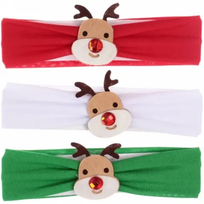 Повязка на голову детская «New Little Mi Mi - Оленёнок Оскар», микс 3 цвета, 4*16.5см