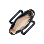 Michael Kors Jet Set Saffiano Leather Top-Zip Tote Bag Navy