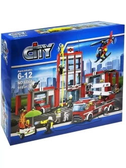 Конструктор Сити Пожарная часть 919 деталей
