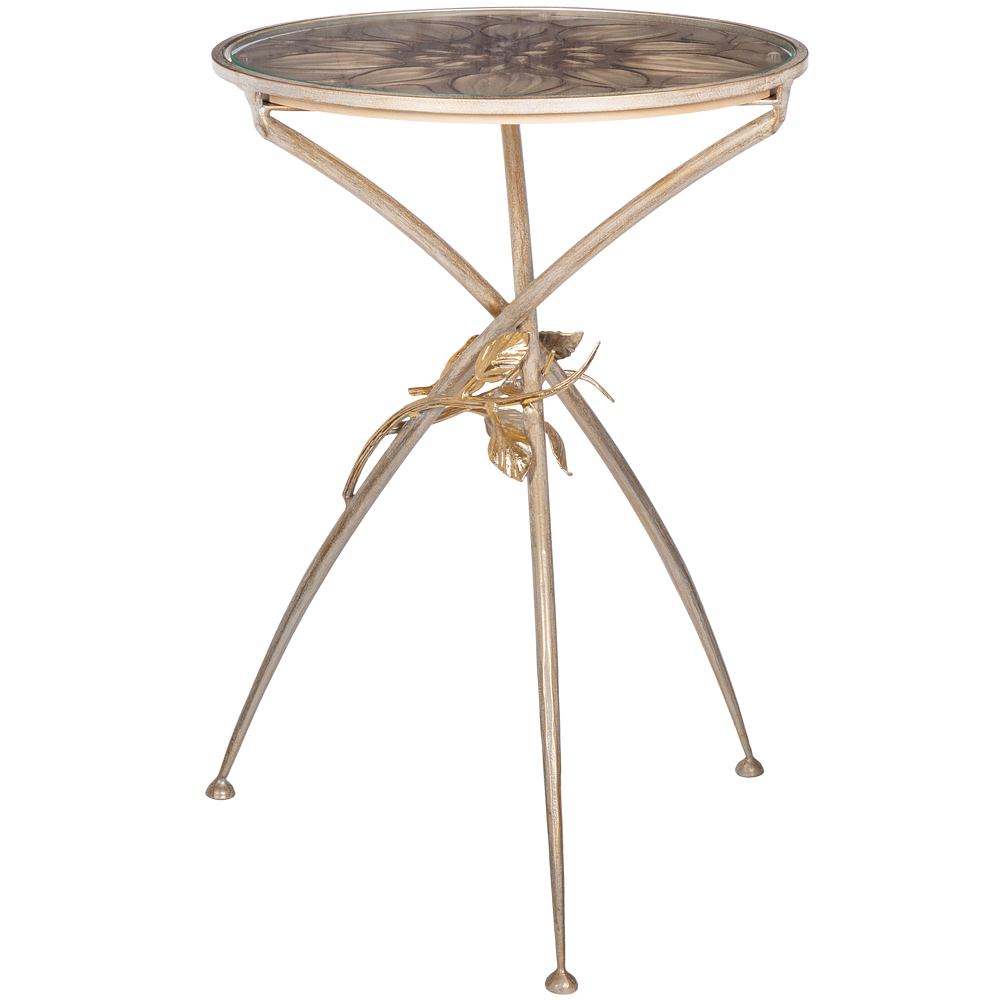 Столик декоративный Зарнички Санфлауэр Айвори Мраморное золото