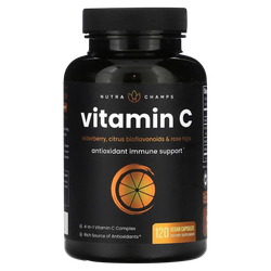 Nutra Champs Vitamin C 120 veg caps , Витамин С !!!Срок 08.2025