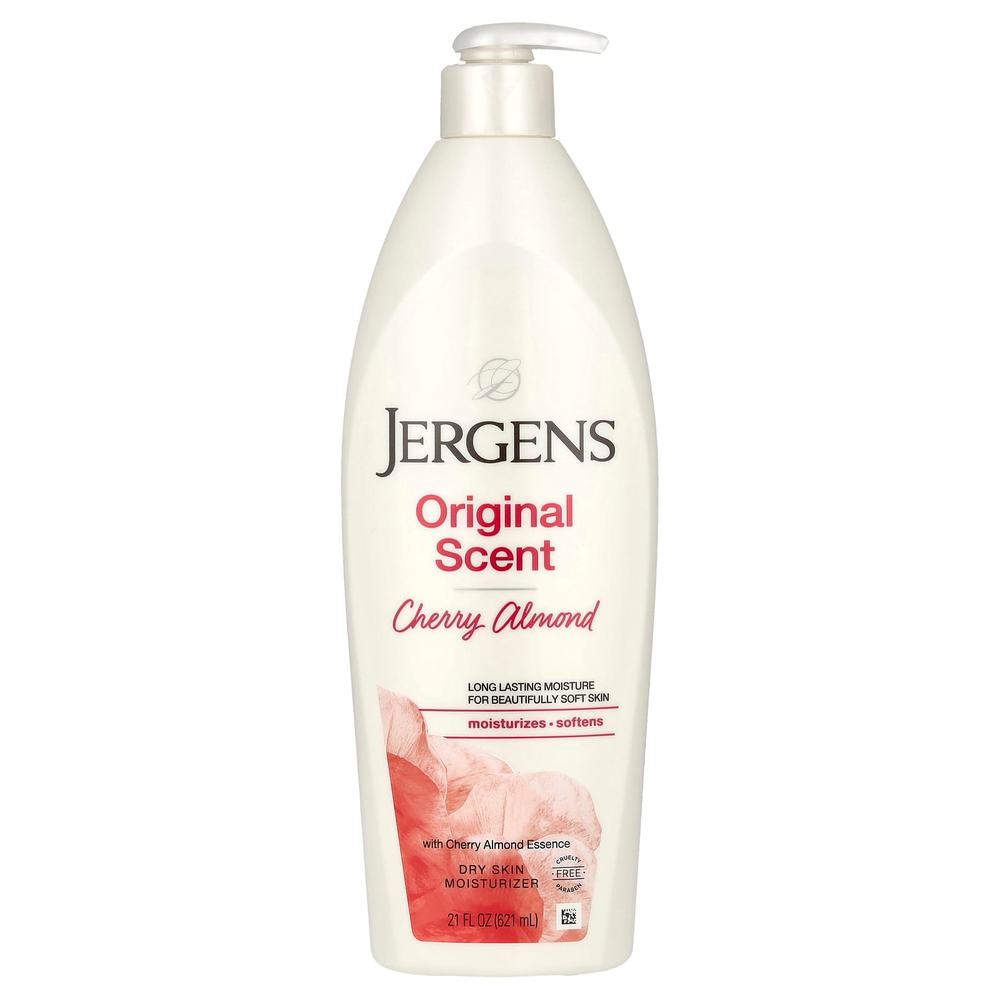 Jergens, Original Scent, увлажняющее средство для сухой кожи, вишня и миндаль, 621 мл (21 жидк. унция)
