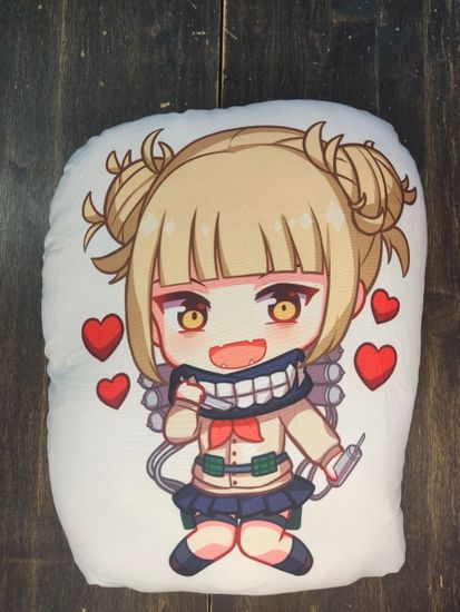 Подушка фигурная Моя геройская академия, Химико Тога, на молнии, картинка с двух сторон