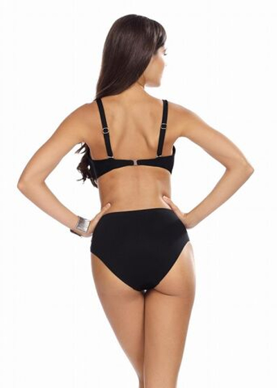 Раздельный купальник: лиф с декором и высокие плавки (Размер: 80/40) (Цвет: черный)