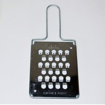 Терка плоская сырная 8,5х20см белая жесть КП01.000.03