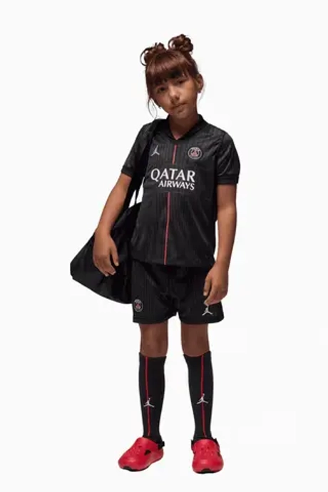 Футбольная форма Nike PSG x Jordan 25/26 4th Little Kids - черный