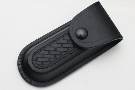 Чехол кожаный черный для ножа или мультитула