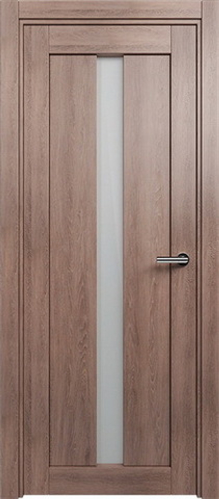 Межкомнатная дверь Status (Статус) 134 стекло сатинат белое Дуб капуччино