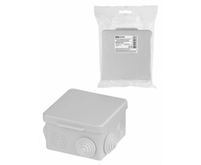 Распределительная коробка TDM Electric / ТДМ Электрик ОП для прямого монтажа, наружная серая 80х80х50мм, IP54, SQ1401-7512 / распаячная