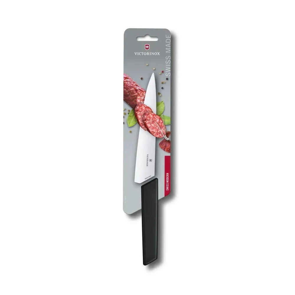 Victorinox Нож Swiss Modern 19см для порционирования, черный