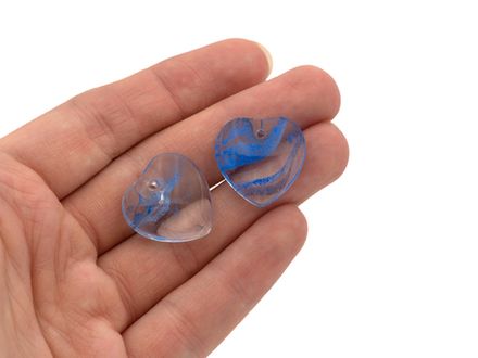 Подвеска "Сердце" 21мм, стекло