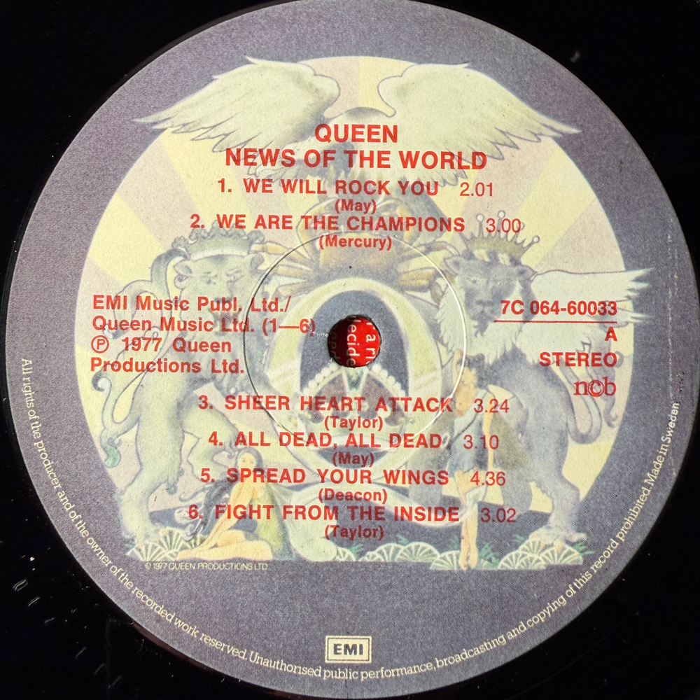 Queen - News Of The World (Швеция 1977г.)