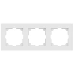 Рамка для розеток и выключателей Intro Accent 6-503-01М на 3 поста, СУ, белый матовый