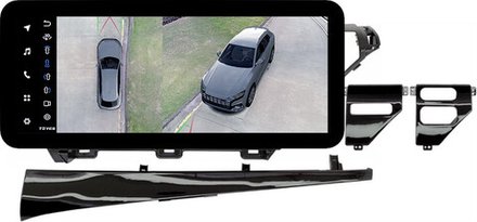 Магнитола для Toyota Camry 70 2017-2021 (без JBL, рамка составная) - Teyes LUX ONE 360 монитор 12.3" 2K QLED на Android 10, 6Гб+128Гб, CarPlay, 4G SIM-слот, 4 камеры в комплекте