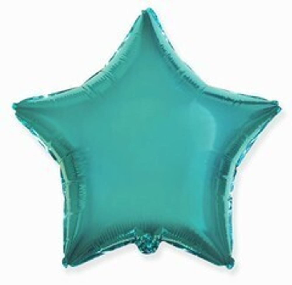 F 18" Звезда, бирюзовый, Тиффани 1 шт.