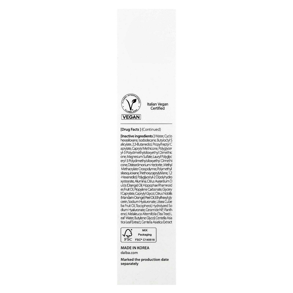 d'Alba, UV Essence Waterfull+, солнцезащитное средство, минеральный фильтр, мягкое, SPF 50, 50 мл (1,69 жидк. унции)