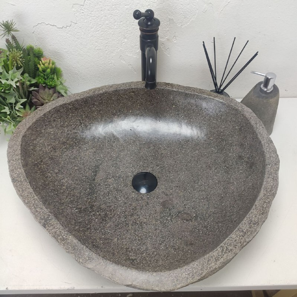 Раковина из речного камня RS-61728 (63*56*15)