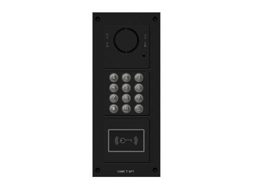 Вызывная вандалозащитная IP-аудиопанель MTM с кодонаборной клавиатурой и считывателем 3 модуля, цвет темно-серый