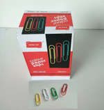 Скрепки цветные 28 мм 100шт в картонной коробке