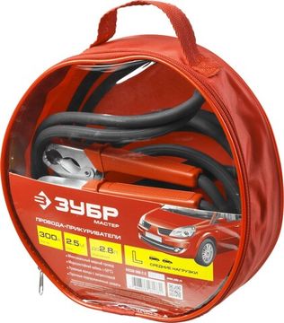 ЗУБР 300 А, 2.5 м, пусковые морозостойкие провода (59330-300-2.5)