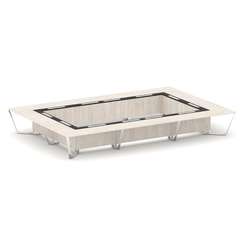 Steel Meet Стол переговорный прямоугольный MM-PR.B.SP-26K2 Денвер Светлый/Графит Глянец/Нержавеющая