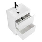 Тумба напольная с раковиной BelBagno ALBANO-700-2C-PIA-BL Bianco Lucido, раковина BB700/455-LV-MR-ALR